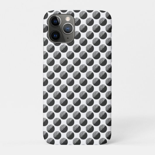 ブラック&ホワイトの月の模様 Case-Mate iPhoneケース (裏)