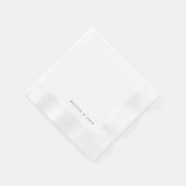 ブラック&ホワイトの結婚コーニングカクテル 縁ありカクテルナプキン (角)