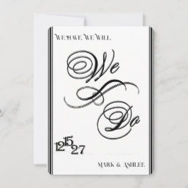 ブラック+ホワイトの結婚式招待状 We Do 招待状