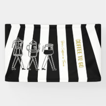 ブラック＆ホワイトの3つのコーヒーメーカー ストライプ コーヒー