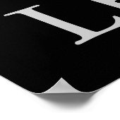 ブラック&ホワイトやる気を起こさせるリーダーシップイーグル ポスター (角)