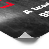 ブラック&ホワイトやる気を起こさせるリーダーシップライオン ポスター (角)