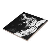 ブラック&ホワイトアポップ・アートのートタイガー タイル (側面)
