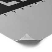 ブラック&ホワイトアポップ・アートのートチキンポスタープラントバイアス ポスター (角)