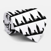 ブラック&ホワイトアポップ・アートのートニューヨーク ネクタイ (ロール)