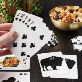 ブラック&ホワイトアポップ・アートのートバイソンバッファロー トランプ (インサイチュ)