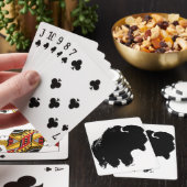 ブラック&ホワイトアポップ・アートのートバイソンバッファロー トランプ (インサイチュ)