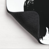 ブラック&ホワイトアポップ・アートのートバイソンバッファロー マウスパッド (コーナー)