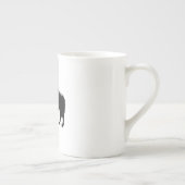 ブラック&ホワイトアポップ・アートのートバッファローバイソン ボーンチャイナマグカップ (右)