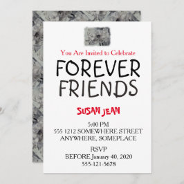 ブラック&ホワイトアマリスパーティの招待状 招待状