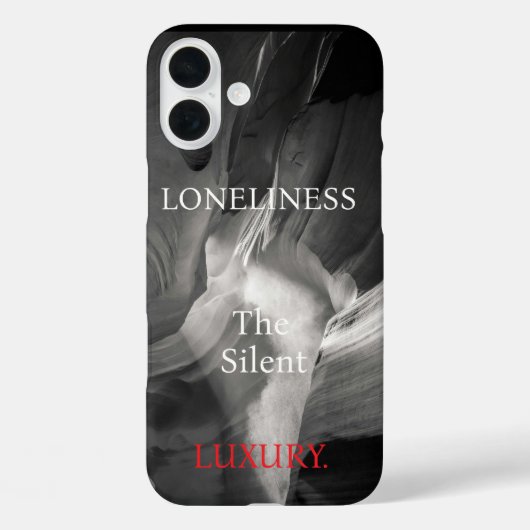 ブラック&ホワイトアンテロープ渓谷/孤独 Case-Mate iPhoneケース (裏面)