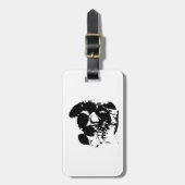 ブラック&ホワイトアーポップ・アートのトスカルラゲージタグ ラゲッジタグ (正面縦)