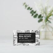 ブラック&ホワイトインテリア実在エテート 名刺 (スタンド正面)