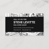 ブラック&ホワイトインテリア実在エテート 名刺 (裏面)