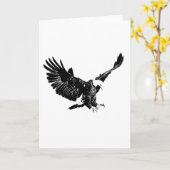 ブラック&ホワイトイーグル カード (黄色い花)