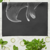 ブラック&ホワイトイーグル キッチンタオル (折り畳み)