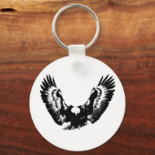 ブラック&ホワイトイーグル キーホルダー (正面)