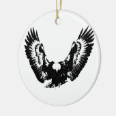 ブラック&ホワイトイーグル セラミックオーナメント (左)