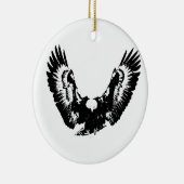 ブラック&ホワイトイーグル セラミックオーナメント (右)