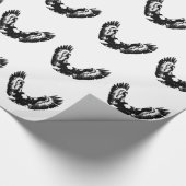 ブラック&ホワイトイーグル ラッピングペーパー (角)