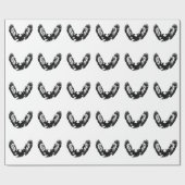 ブラック&ホワイトイーグル ラッピングペーパー (フラット)