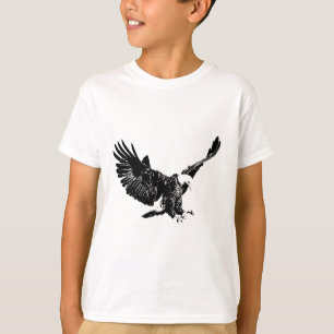 ブラック&ホワイトイーグル Tシャツ