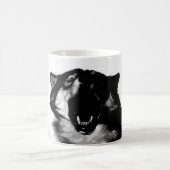 ブラック&ホワイトウルフ コーヒーマグカップ (中央)