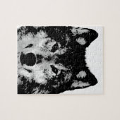 ブラック&ホワイトウルフ ジグソーパズル (横)