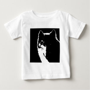 ブラック&ホワイトウルフ ベビーTシャツ