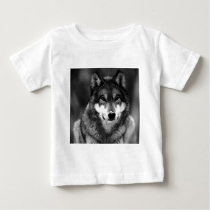 ブラック&ホワイトウルフ ベビーTシャツ