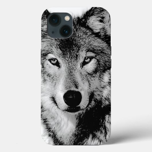 ブラック&ホワイトウルフ Case-Mate iPhoneケース (裏面)