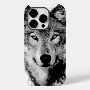 ブラック&ホワイトウルフ Case-Mate iPhone 14 PROケース