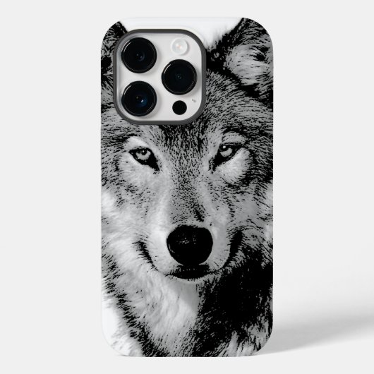 ブラック&ホワイトウルフ Case-Mate iPhoneケース (裏面)