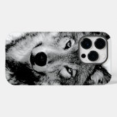 ブラック&ホワイトウルフ Case-Mate iPhoneケース (裏面 (横))