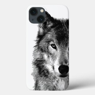ブラック&ホワイトウルフ iPhone 13ケース