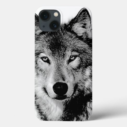 ブラック&ホワイトウルフ Case-Mate iPhoneケース (裏面)