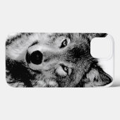 ブラック&ホワイトウルフ Case-Mate iPhoneケース (裏面 (横))