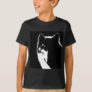ブラック&ホワイトウルフ Tシャツ
