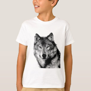 ブラック&ホワイトウルフ Tシャツ