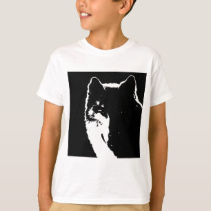 ブラック&ホワイトウルフ Tシャツ
