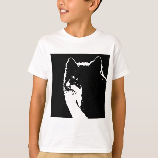 ブラック&ホワイトウルフ Tシャツ (正面)