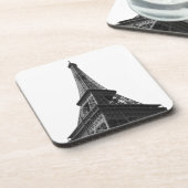 ブラック&ホワイトエッフェルタワーパリヨーロッパトラベル コースター (左側)