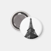 ブラック&ホワイトエッフェルタワーパリヨーロッパトラベル マグネット (正面/裏面)