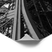ブラック&ホワイトエッフェルタワーパリロマンスシティ ポスター (角)