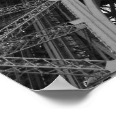 ブラック&ホワイトエッフェルタワーパリロマンスシティ ポスター (角)