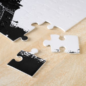 ブラック&ホワイトエッフェルタワー ジグソーパズル (側面)