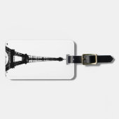 ブラック&ホワイトエッフェルタワー ラゲッジタグ (正面横)