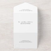 ブラック&ホワイトエレガントシール&送信結婚ズ オールインワン招待状 (外側)