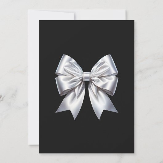 ブラック&ホワイトエレガントスワンプリンセス結婚ズ 招待状 (裏面)