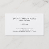 ブラック&ホワイトエレファントイラストレーション 名刺 (裏面)